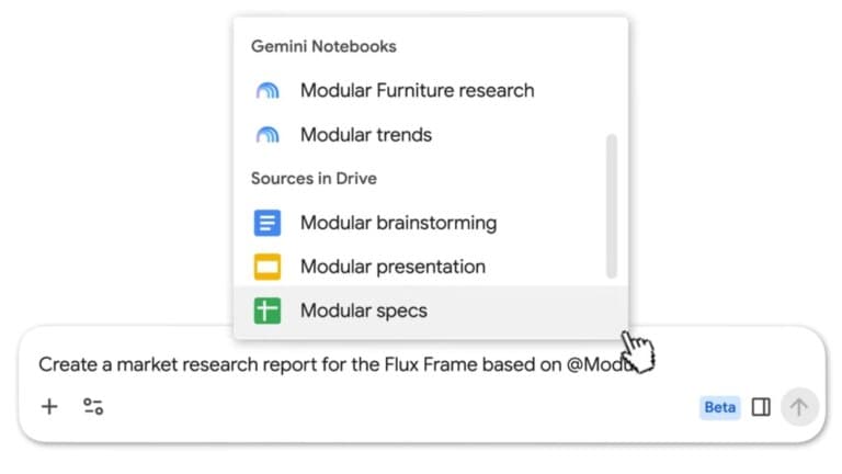 Google Docs peut maintenant se connecter à Gemini Notebook